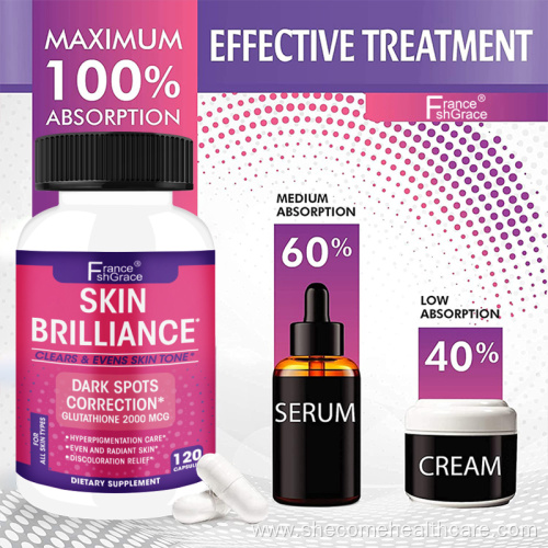 Skin whitening Reduces cell damage including glutamine